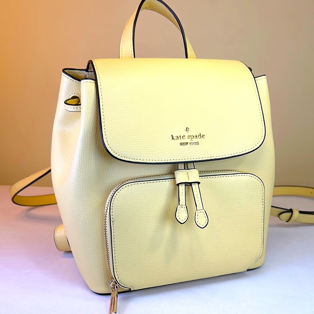 Kate Spade Kristi Medium Leather Backpack Butter color